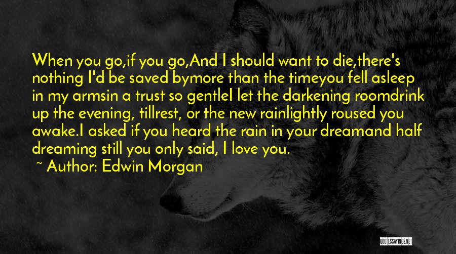 Evening Time Quotes By Edwin Morgan