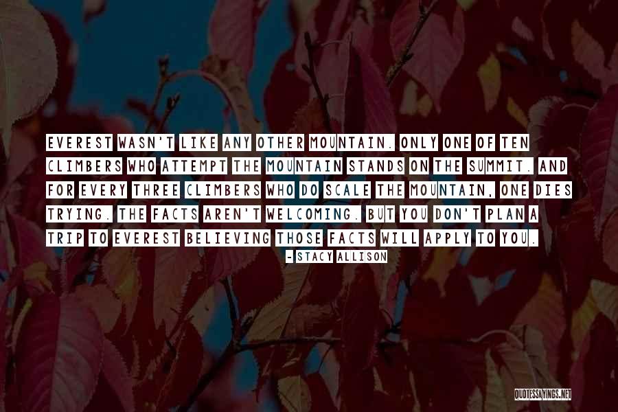 Everest Quotes By Stacy Allison Everest Quotes By Stacy Allison