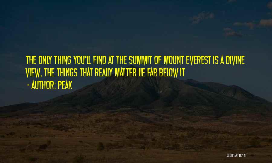 Everest Summit Quotes By Peak