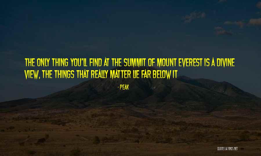 Everest Summit Quotes By Peak