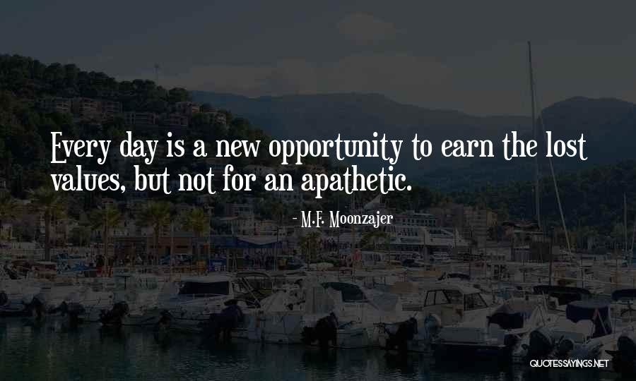 Every Day Is An Opportunity Quotes By M.F. Moonzajer Every Day Is An Opportunity Quotes By M.F. Moonzajer