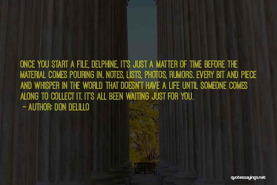 Every Now And Then Someone Comes Along Quotes By Don DeLillo