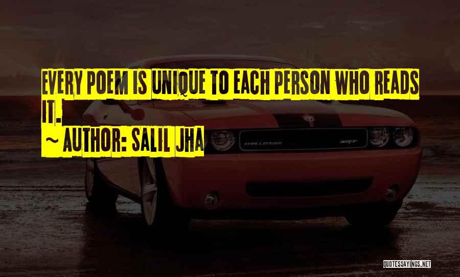 Every Person Unique Quotes By Salil Jha