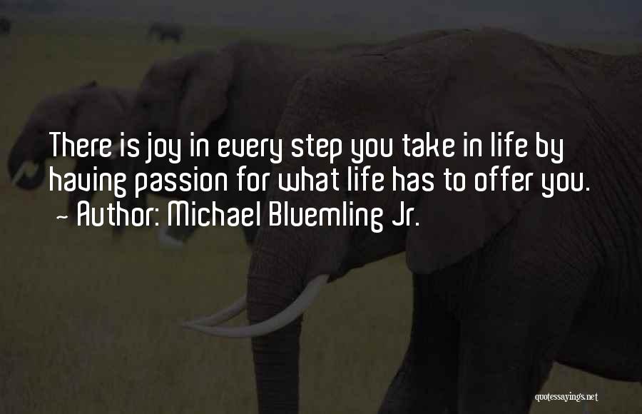 Every Step You Take In Life Quotes By Michael Bluemling Jr.