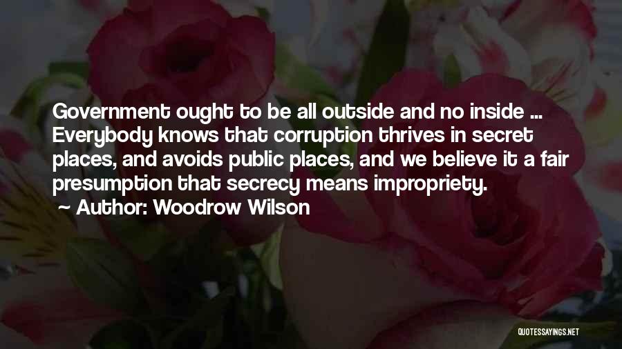 Everybody Have Secret Quotes By Woodrow Wilson