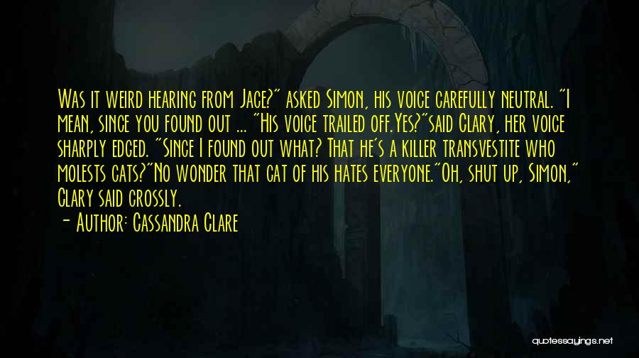 Everyone Hates Me Quotes By Cassandra Clare