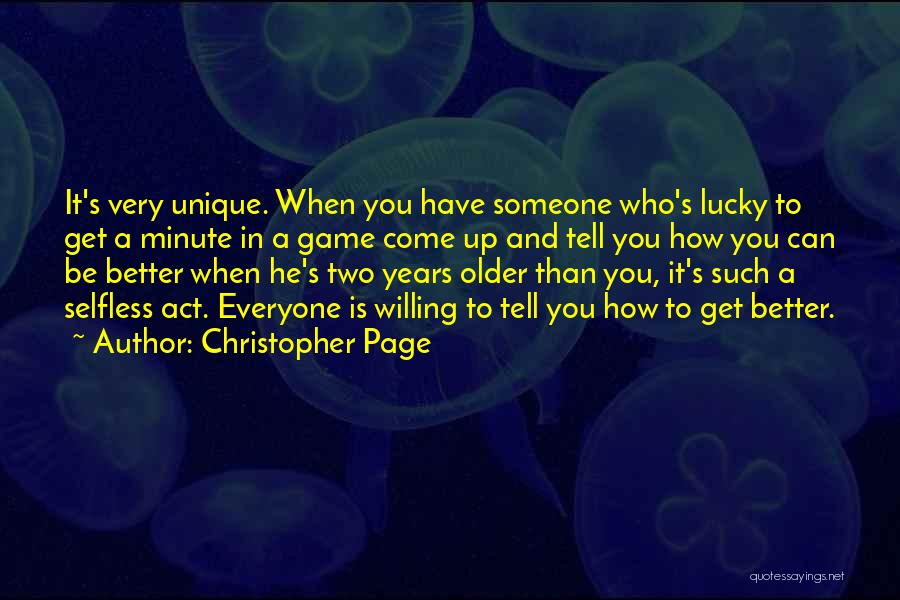 Everyone Is Unique Quotes By Christopher Page