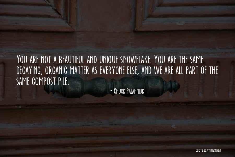 Everyone Not The Same Quotes By Chuck Palahniuk