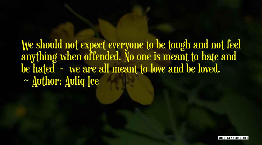 Everyone Wants To Feel Loved Quotes By Auliq Ice