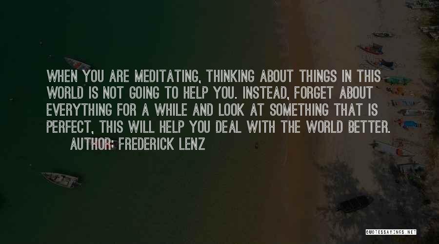 Everything About You Is Perfect Quotes By Frederick Lenz