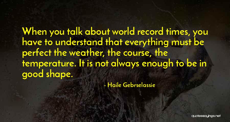 Everything About You Is Perfect Quotes By Haile Gebrselassie