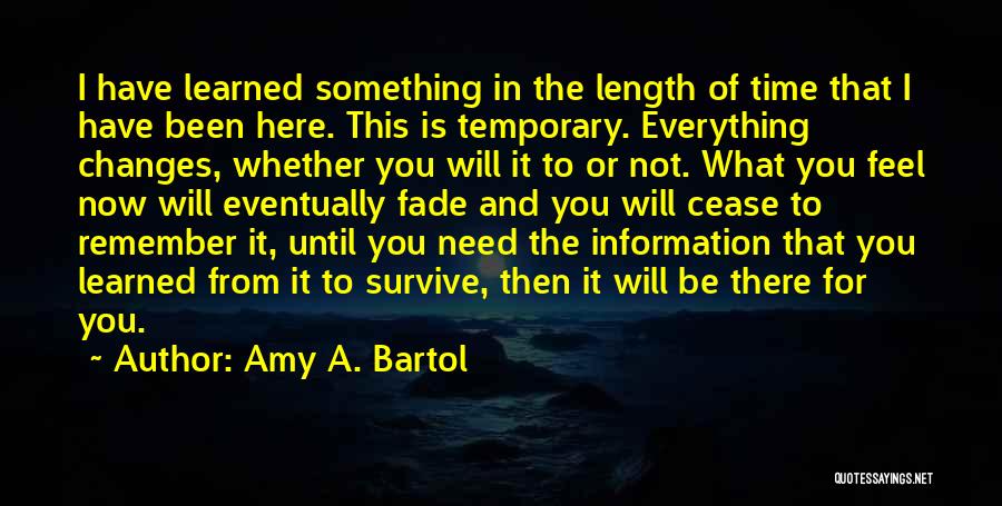 Everything Changes Over Time Quotes By Amy A. Bartol