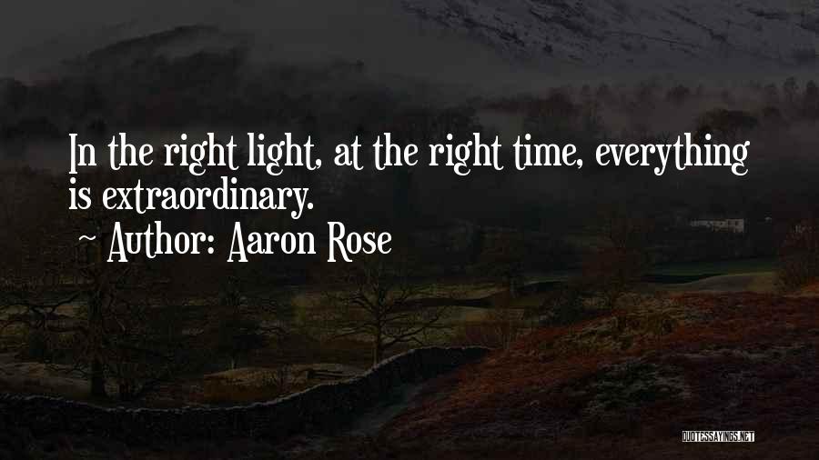 Everything Comes In The Right Time Quotes By Aaron Rose