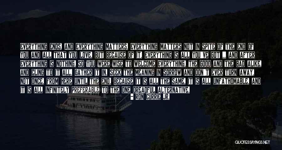 Everything Ends Love Quotes By Ron Currie Jr. Everything Ends Love Quotes By Ron Currie Jr.