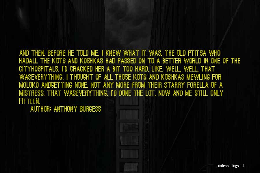 Everything Getting Better Quotes By Anthony Burgess