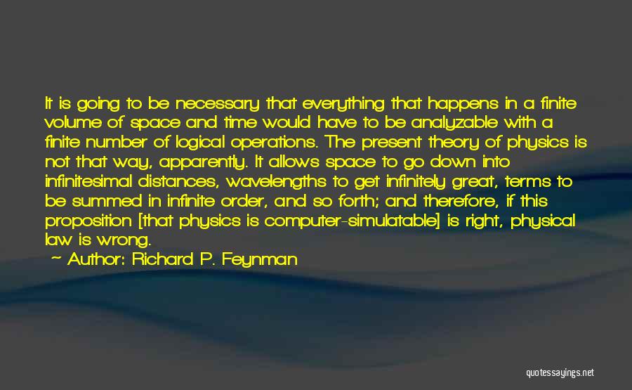 Everything Happens In Time Quotes By Richard P. Feynman