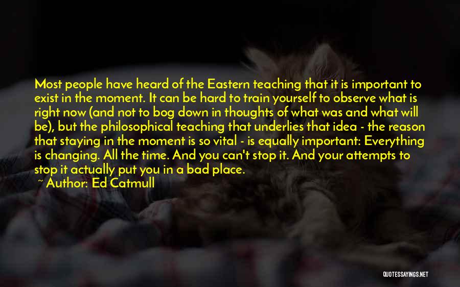 Everything Has A Time And Place Quotes By Ed Catmull