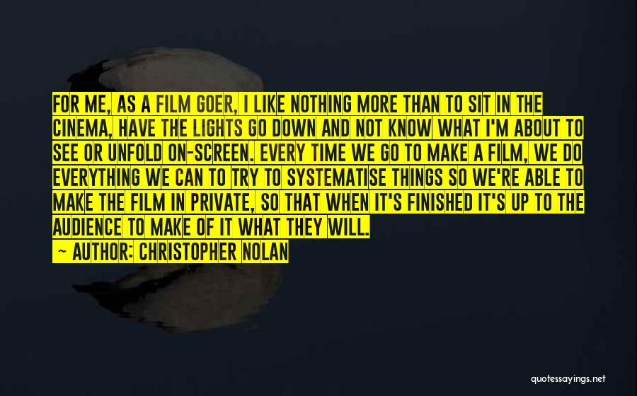 Everything Has Finished Quotes By Christopher Nolan