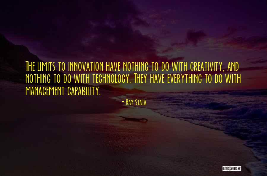 Everything Has Its Own Limits Quotes By Ray Stata Everything Has Its Own Limits Quotes By Ray Stata