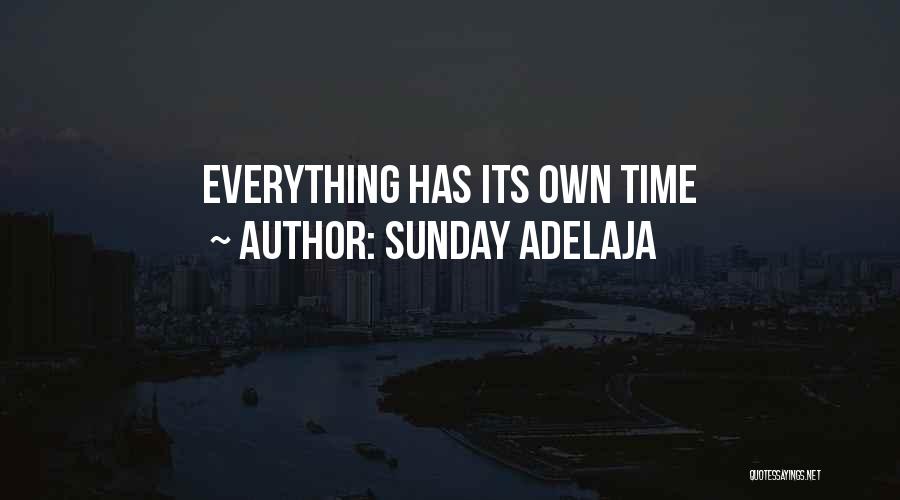 Everything Has Its Own Time Quotes By Sunday Adelaja
