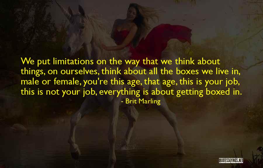 Everything Has Limitations Quotes By Brit Marling