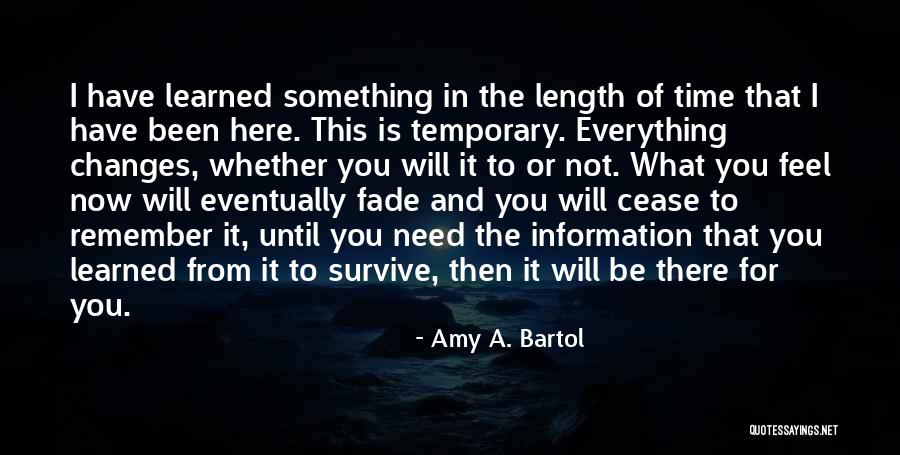 Everything In Life Is Temporary Quotes By Amy A. Bartol