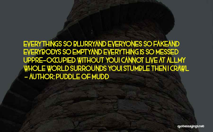 Everything Is Fake In This World Quotes By Puddle Of Mudd