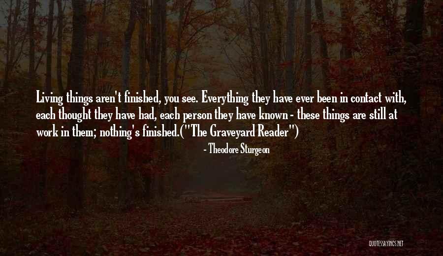 Everything Is Finished In My Life Quotes By Theodore Sturgeon