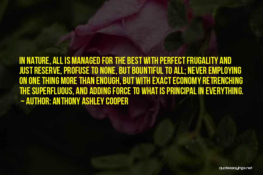 Everything Is Just Perfect Quotes By Anthony Ashley Cooper