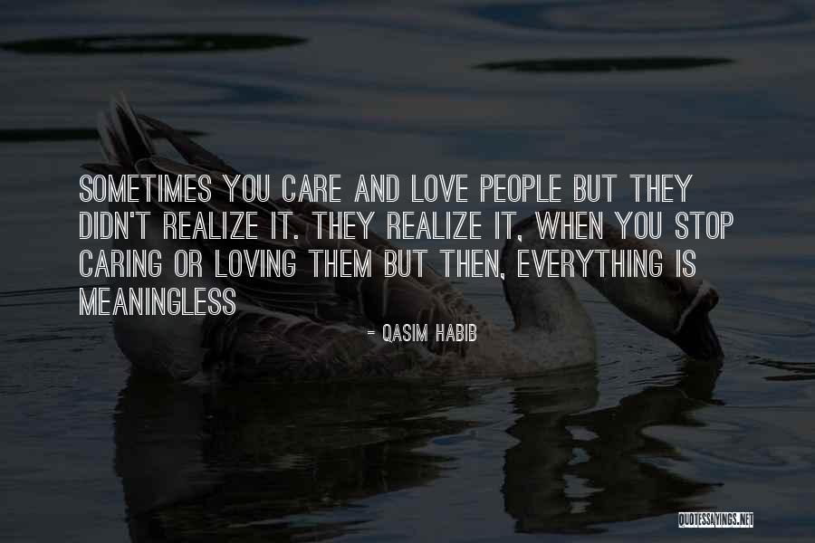 Everything Is Meaningless Quotes By Qasim Habib