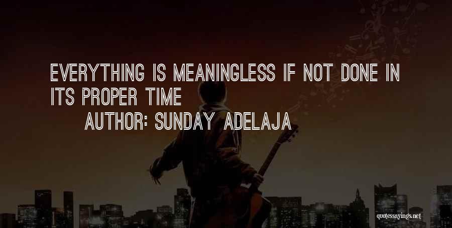 Everything Is Meaningless Quotes By Sunday Adelaja