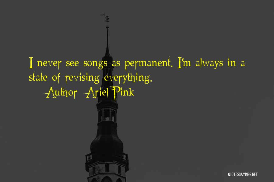 Everything Is Not Permanent Quotes By Ariel Pink