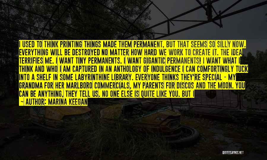 Everything Is Not Permanent Quotes By Marina Keegan