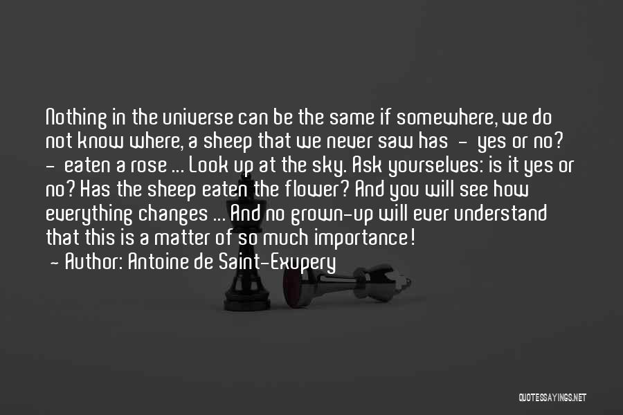 Everything Is Not The Same Quotes By Antoine De Saint-Exupery