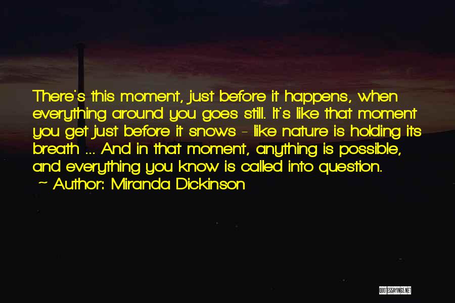 Everything Is Possible In Love Quotes By Miranda Dickinson
