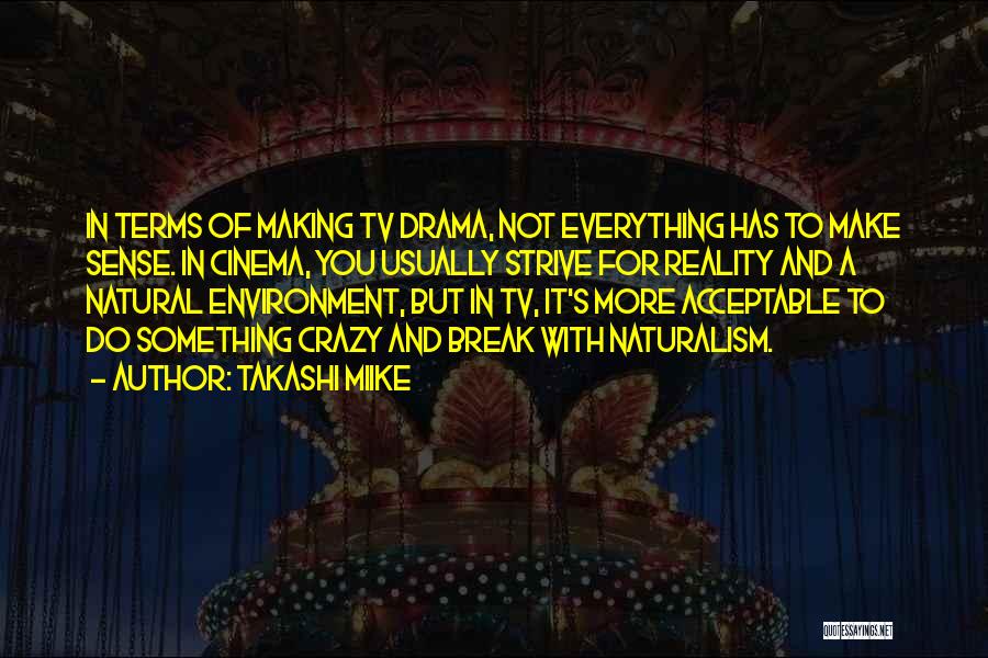 Everything Make Sense Quotes By Takashi Miike
