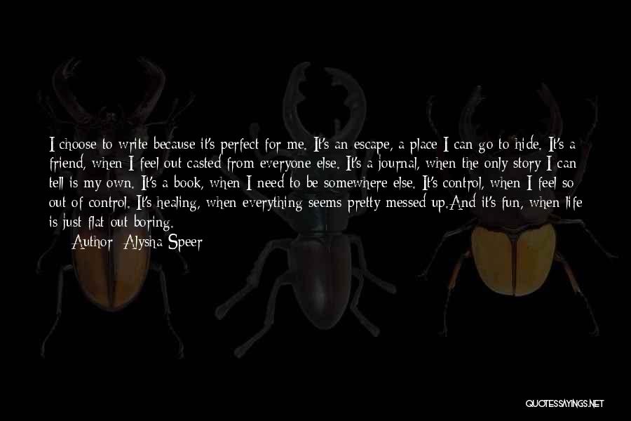 Everything Seems So Perfect Quotes By Alysha Speer