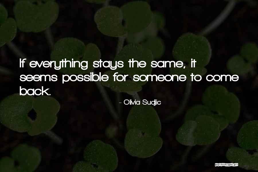 Everything Stays The Same Quotes By Olivia Sudjic