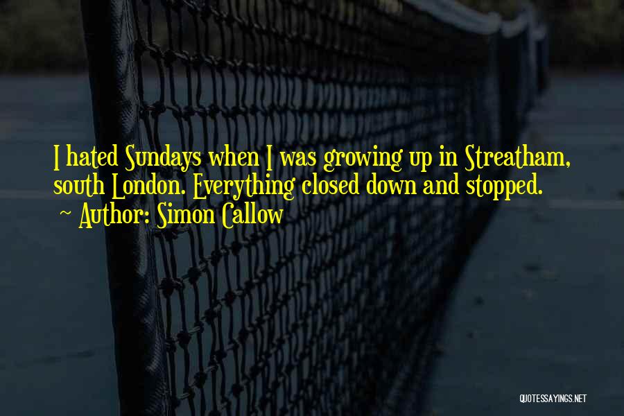 Everything Stopped Quotes By Simon Callow