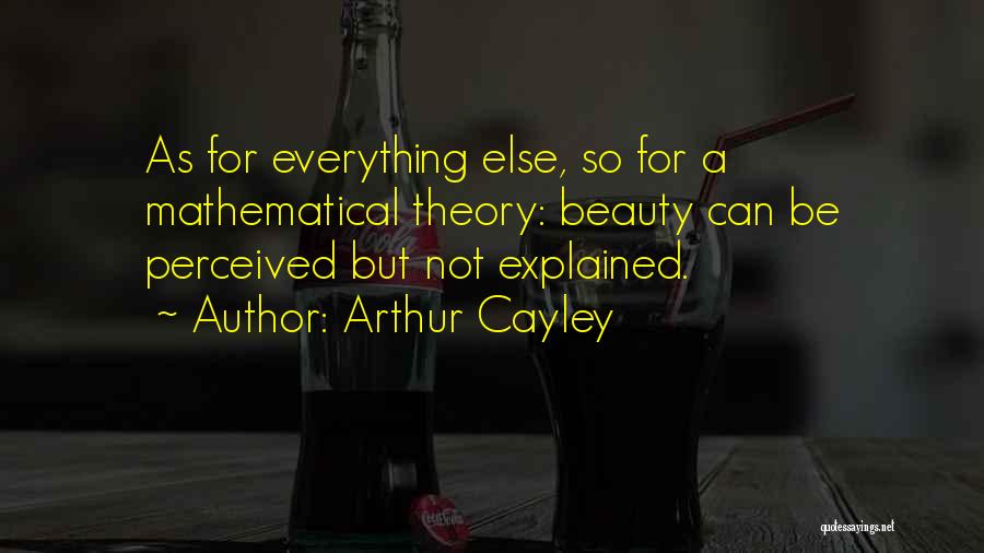 Everything Theory Quotes By Arthur Cayley