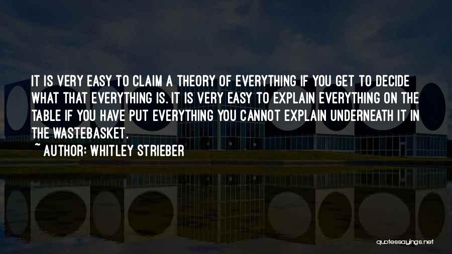Everything Theory Quotes By Whitley Strieber