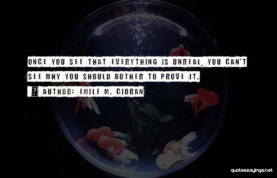 Everything To Prove Quotes By Emile M. Cioran