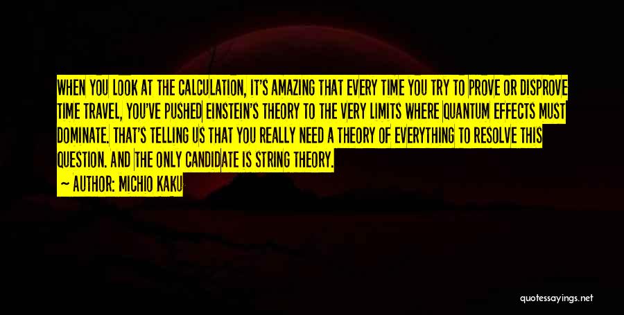 Everything To Prove Quotes By Michio Kaku