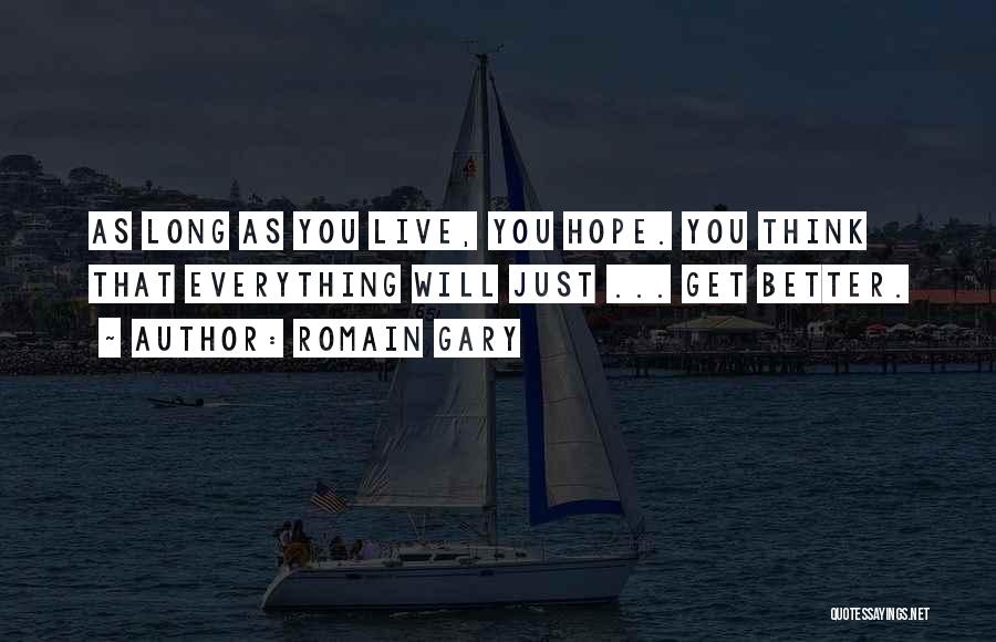 Everything Will Get Better Quotes By Romain Gary