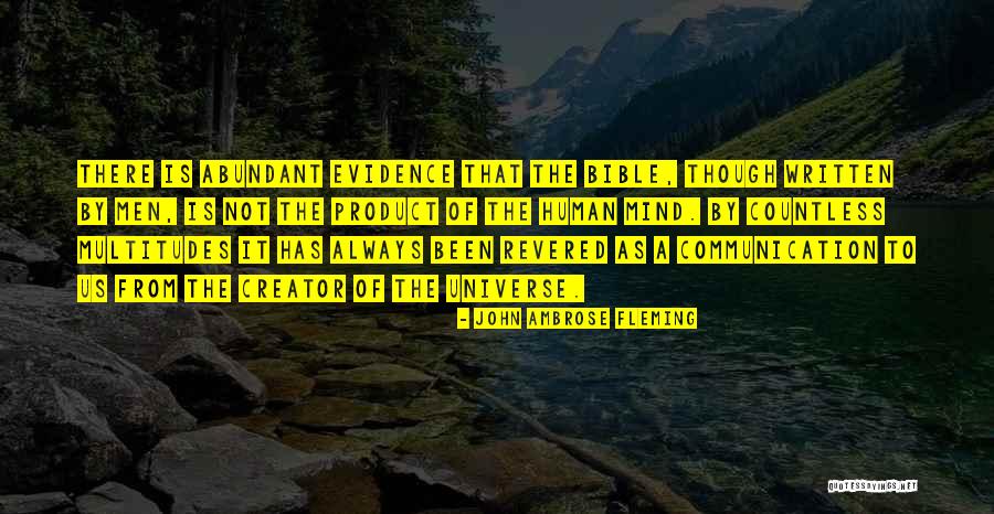 Evidence Bible Quotes By John Ambrose Fleming