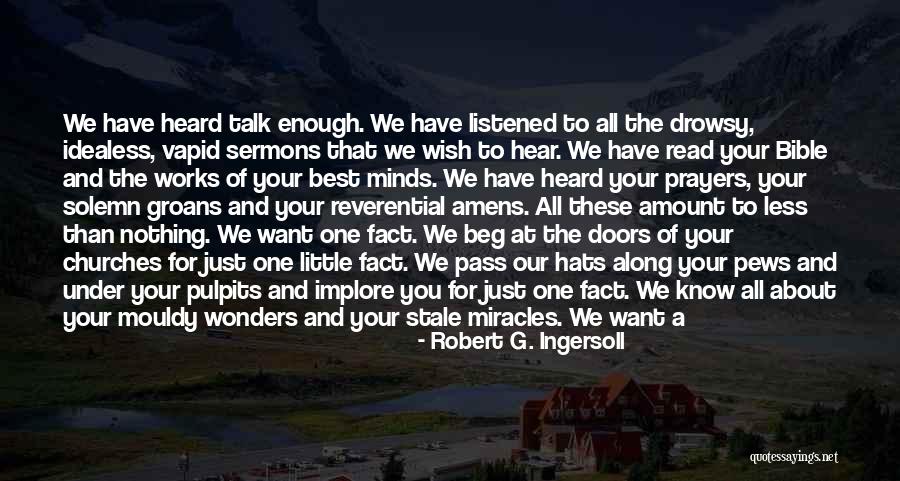 Evidence Bible Quotes By Robert G. Ingersoll