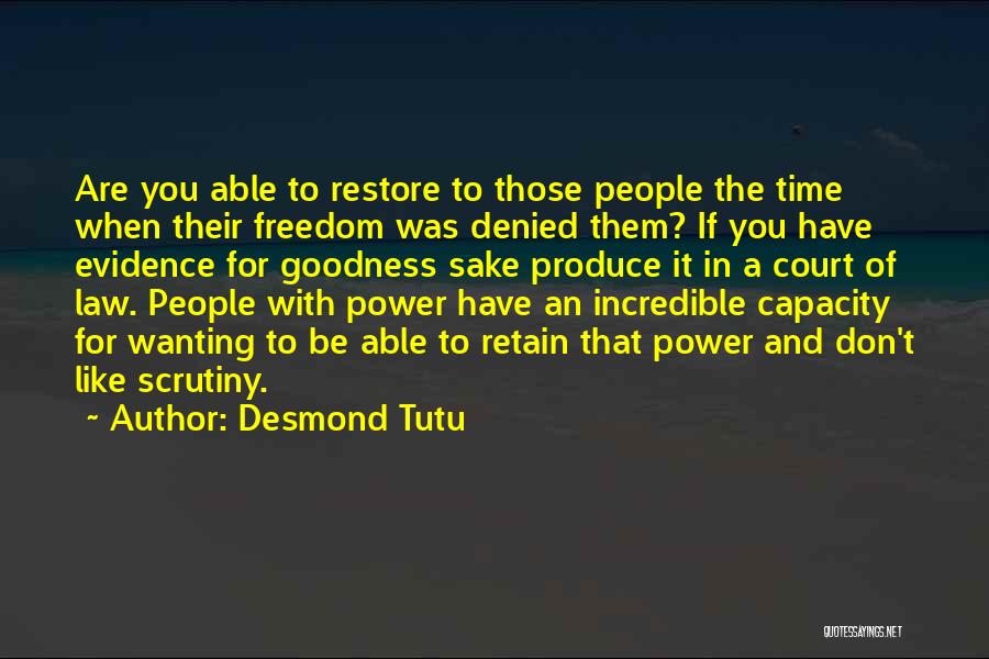 Evidence In Court Quotes By Desmond Tutu