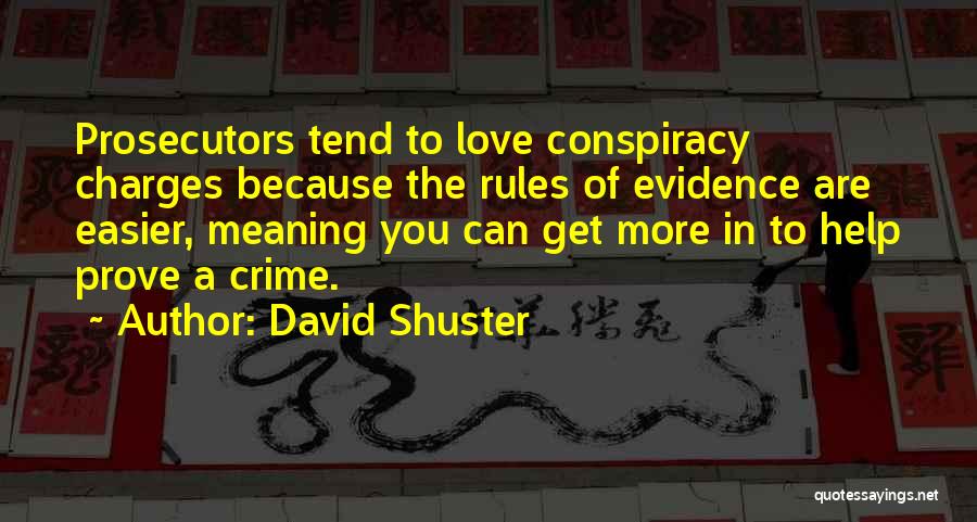 Evidence Of Love Quotes By David Shuster