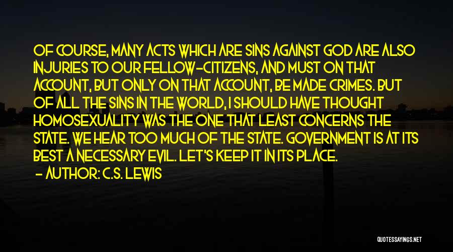 Evil And God Quotes By C.S. Lewis