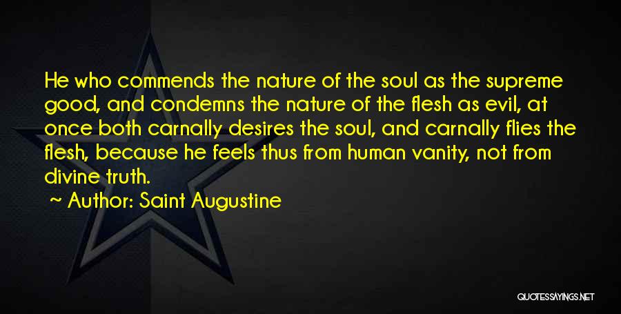 Evil And Human Nature Quotes By Saint Augustine